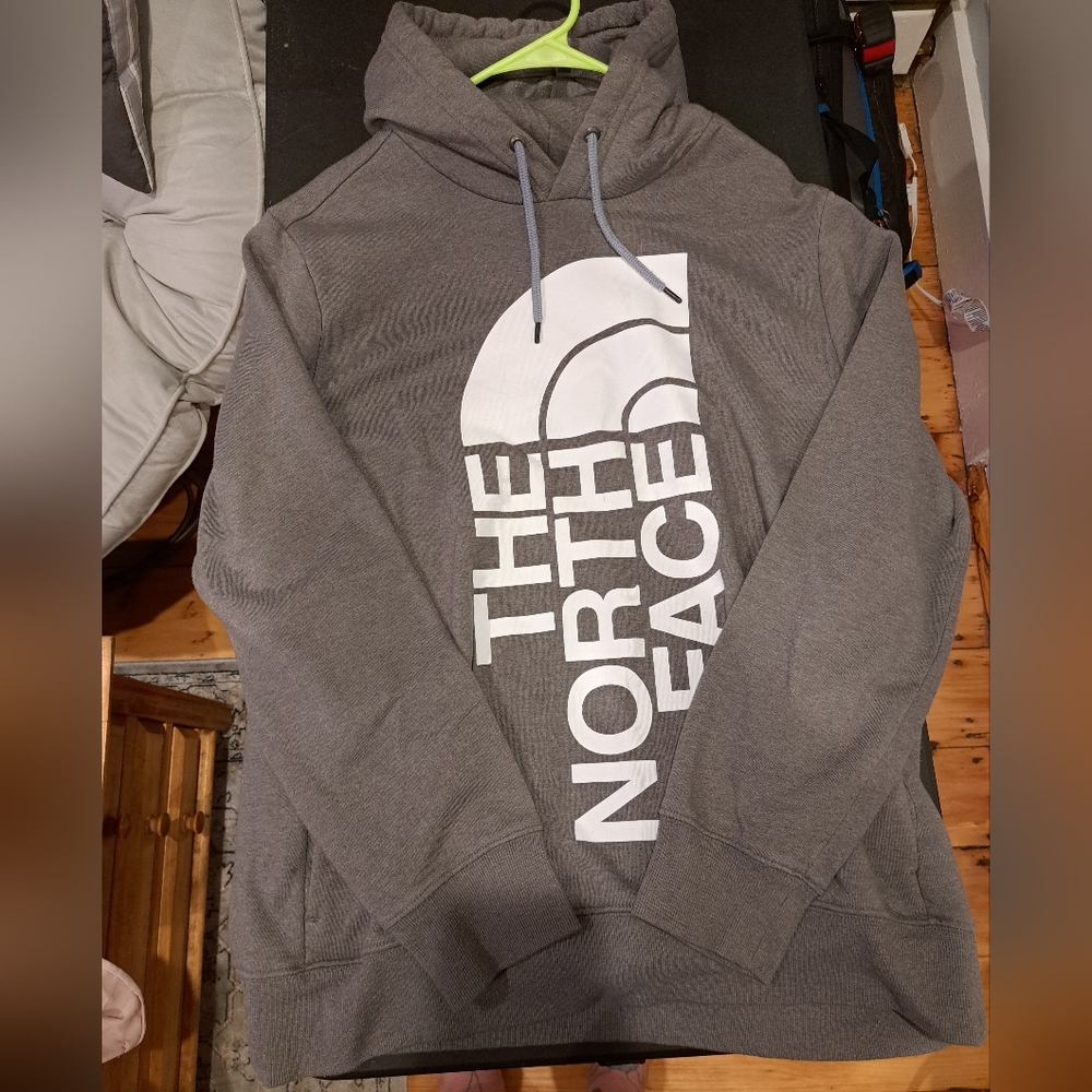 North face lightly used grey hoodie.